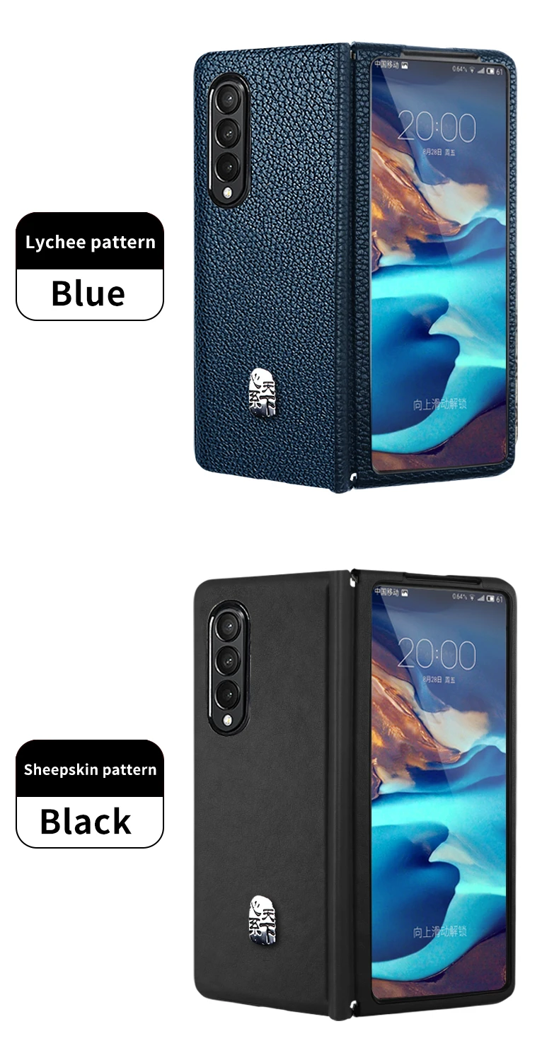 cute phone cases for samsung  Leather Protection Cover For Samsung GalaxyZ Fold2 Case Sumsung ZFold3 5G Leather Case Folding Screen Anti-drop Shockproof Coque samsung cute phone cover