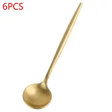 Нержавеющая сталь Золотая ложка для питания, ужина и свадьбы использования PXPC