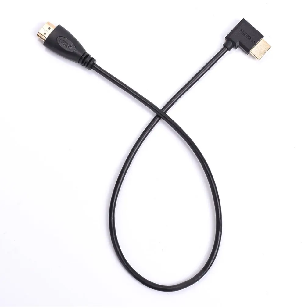 

Left Angled 1ft Male To Male HDMI Cable Cord HDMI Straight Head Turn Left Bend Cable 0.3 Meters for HD-DVD Game Machines HDTV
