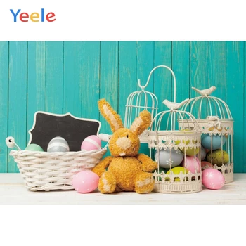 

Happy Easter Spring Baby Shower Toy Eggs Wood Backdrop Photography Background For Photo Studio Vinyl Photozone Decoration Shoot