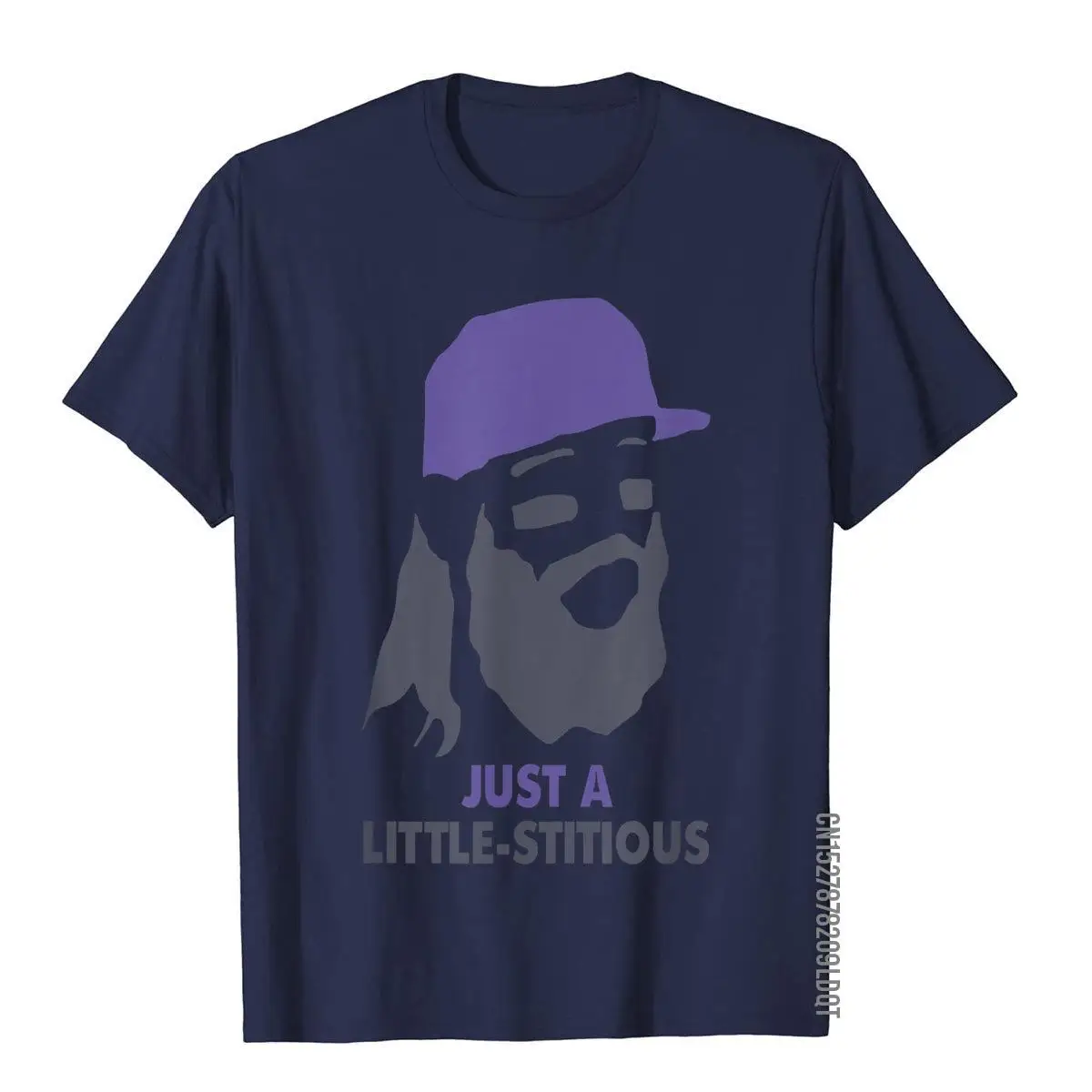 Just A Little Stitious T-shirt Funny Inside Jokes Outfit Tee__B11243navy