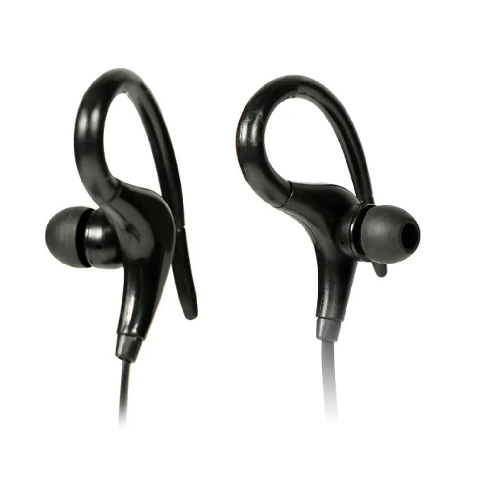 Черный Bluetooth наушники, Спортивные Беспроводные наушники, bluetooth-гарнитура с защитой от пота, басовые наушники с микрофоном для телефона, iPhone, Xiaomi - Цвет: Черный