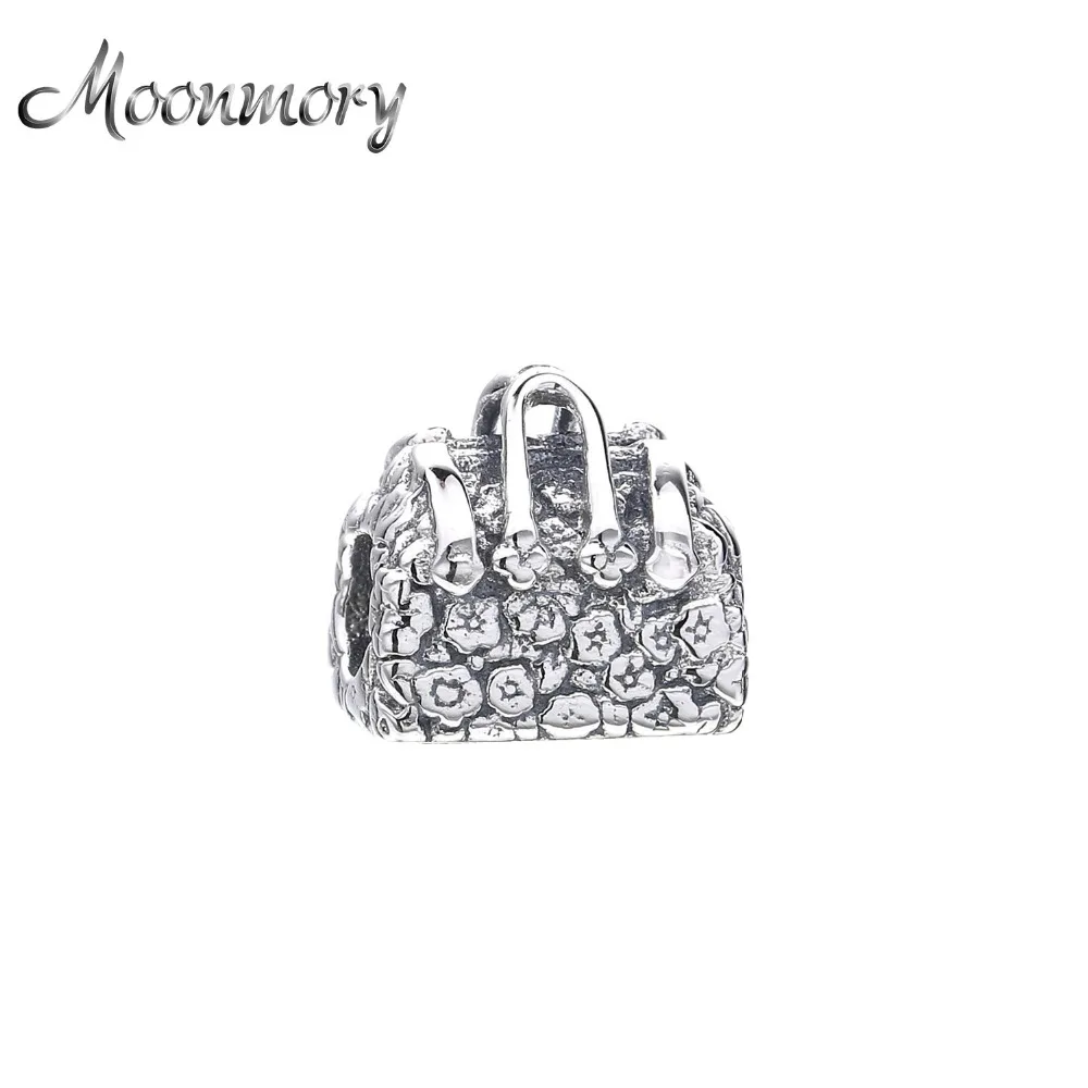

Moonmory 100% Real 925 Sterling Silver Women Mary Poppins's Bag Charm Dangle Charms Fit Original Charms Beads Jewelry Making