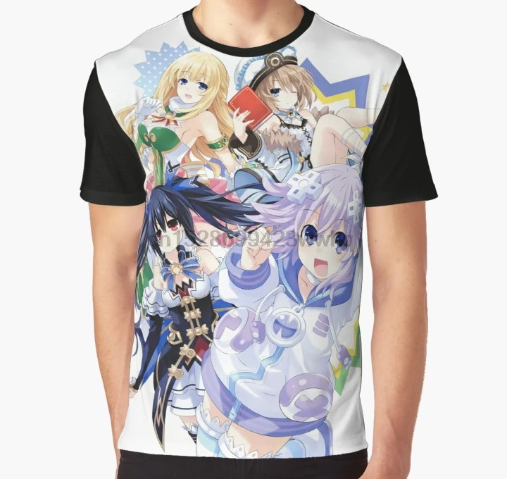 All Over Print 3D Tshirt Men Big Print T Shirt Neptunia CPUS Women Full
Print Graphic T-Shirt