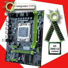 HUANANZHI X79 6M материнская плата с ЦПУ Intel Xeon E5 2640 ram 32G(2*16G) DDR3 регистровая и ecc-память со скидкой материнская плата комплект компьютера DIY