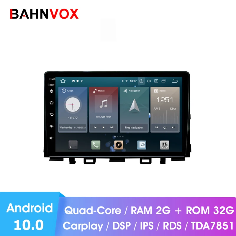 Автомобильный gps-проигрыватель 9 дюймов android 10 0 RAM 2G dvd-плеер для Kia RIO 2017 2018 2019