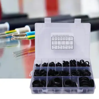 

200Pcs Harness Grommets Rubber Retaining Ring Blanking Hole 3-25mm Wiring Cable Gasket Ring Gasket