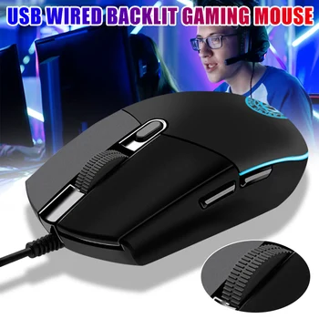 

Wired Gaming Mouse 3200DPI Optical Sensor 6 Independently Buttons Mouse for Laptop PC Gamer VDX99