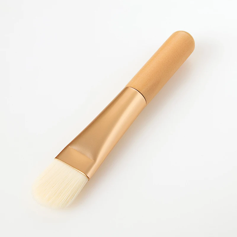 Facial Mask Soft Brush Wooden Handle Portable Face Skin Care Beauty Cosmetics Tool  Fan-Shaped Professional Makeup Brush