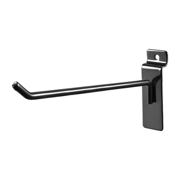 

uxcell 26cm Slat Wall Hook for Room Garage Retail Store Display, Powder Coated, Black, 10Pcs