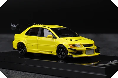 yellow 1: 64 масштаб EVO VII семь поколения Модель автомобиля желтый смолы статического состояния ремонт автомобилей изысканный моделирование мужской подарок Коллекционирование - Цвет: yellow