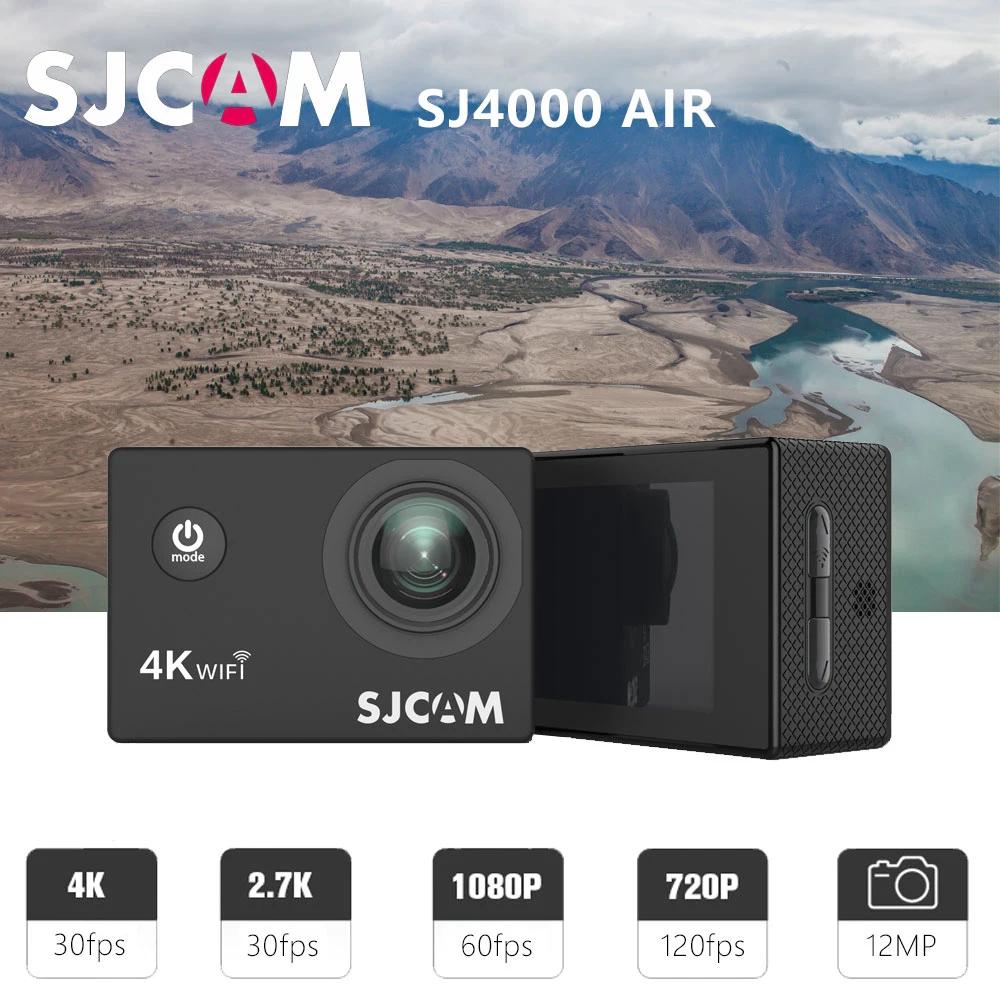 SJCAM SJ4000 AIR экшн камера Full HD Allwinner 4K @ 30fps WIFI 2 0 &quotэкран Водонепроницаемая подводная
