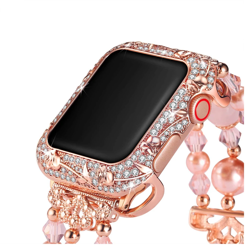 com zircônio bling, capa para apple watch