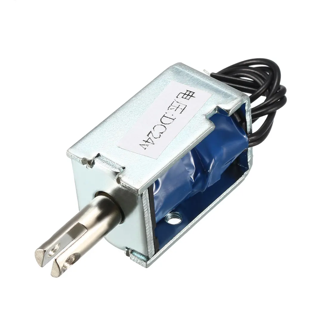 Uxcell DC 24V 0.48A Тяговый электромагнит, 2 мм/130 г 5 мм/20 г, открытая рама, линейное движение