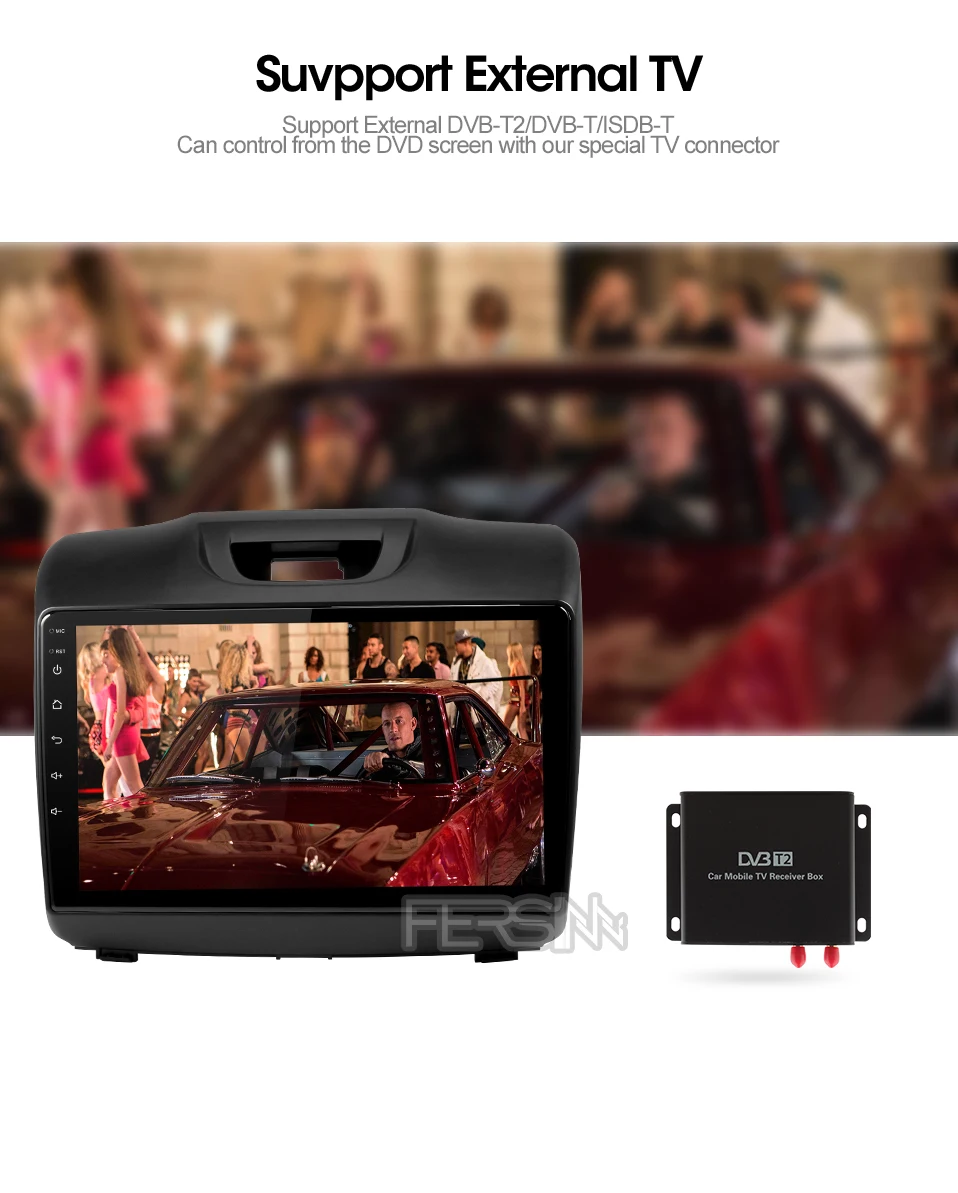 Top Fersinny android 9.0 car dvd gps player for Chevrolet S10 ISUZU D-MAX 2015-2018 Car DVD player Radio video player Navigation GPS 6