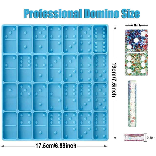 Domino Mold, Double 6 Domino Mold, Domino Mold for Resin, Epoxy