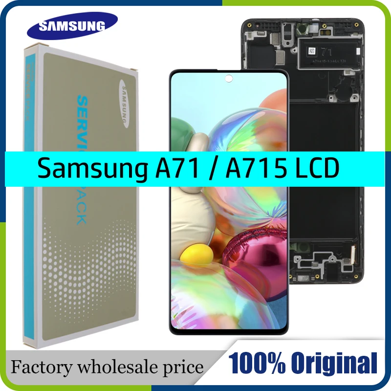 Sensor Display A71 Lcd AMOLED A715 100%Original Digitizer Samsung for Galaxy Touch Glass-Assembly