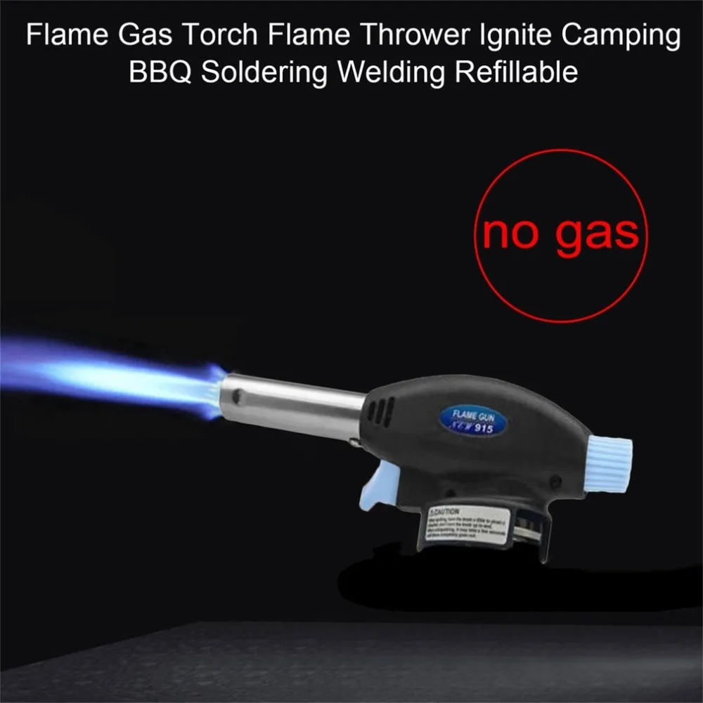 

Tig Camping BBQ Flame Gas Torch Gas Burner Gun Flame ThrowerMaker Torch Lighter Automatic Piezoelectricity Ignite Soldering Tool