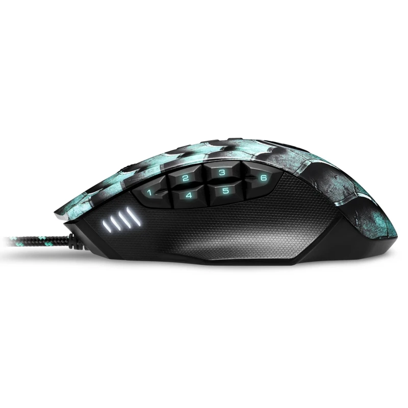 Мышь Sharkoon Drakonia II Green, оптическая, 15000 dpi, USB, подсветка RGB, цвет: черный/зеленый