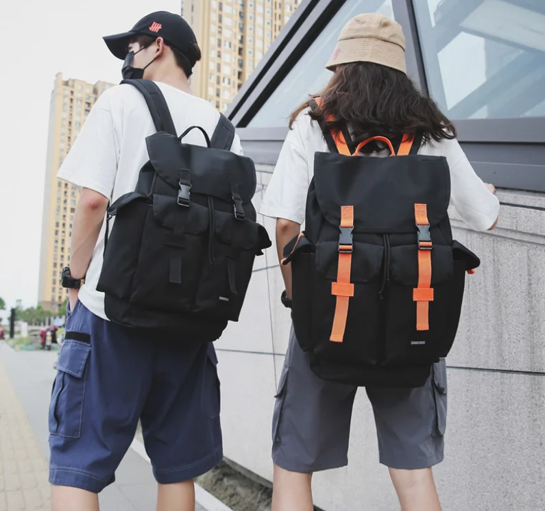 Fashionable Mens Street Backpack Teenagers Oxford Laptop College Bag Unisex Multi Function Casual Travel Bags Mochila DF179