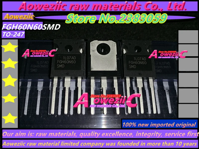 Aoweziic+ 100 импортный FGH60N60 FGH60N60SMD TO-247 общая сварочная силовая трубка 60A 600V IGBT трубка