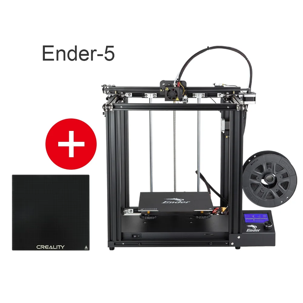 Новейший Ender-5 3D принтер V1.1.4 материнская плата большого размера ender5 с магнитной пластиной выключение питания, обновление закрытая структура Creality3D - Цвет: Ender-5 n Glass