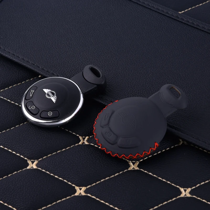 

Car Key Case Leather Key Chain Protection Cover For BMW MINI Cooper S One Plus Clubman R55 R56 R57 R58 R60 R61 Car Accessories