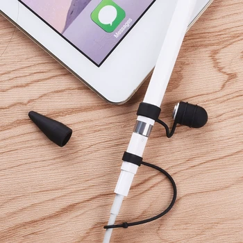 

For Apple Pro Pencil Cap Holder Nib Cover Charge Cable Tether Kit