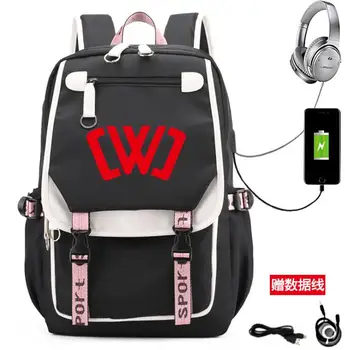 

Large capacity backpack Chad wild clay USB charging headphone hole anti splashing computer bag travel schoolbag student bag
