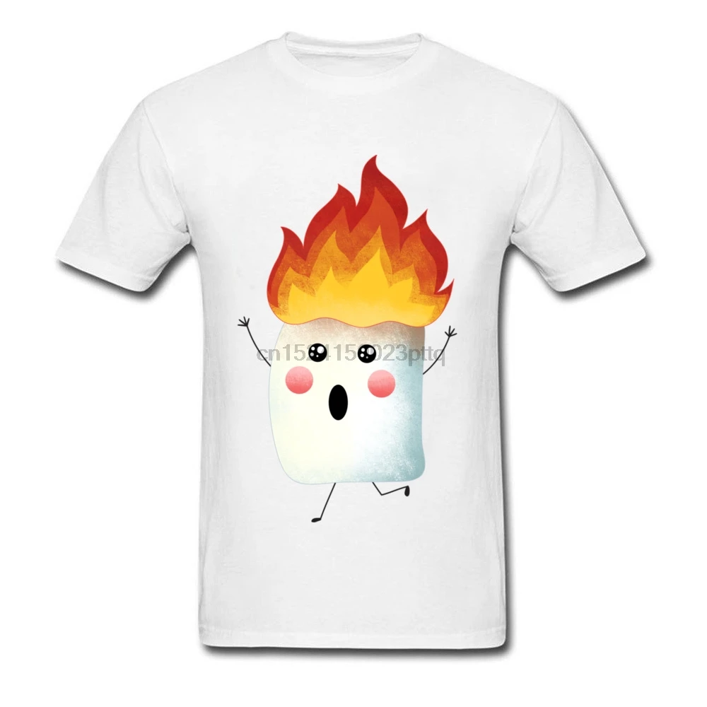 

Make An All-Out Effort! 2020 Firing Candle Cartoon Print Men White Tee Shirt Funny Summer Tops Cotton T-Shirt Casual Style