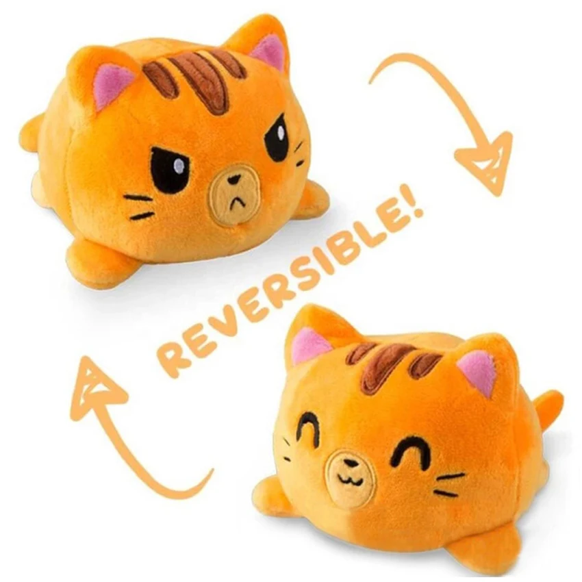 grosshandel 5 farben plusch spielzeug doppelseitig flip katzen puppe reversible kuscheltiere spielzeug weihnachten geschenk reversible plusch katze stuffed plush animals aliexpress