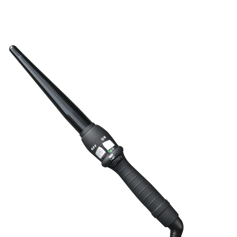 

Conical Curling Iron Single Tube Ceramic Glaze Pear Fower Cone Electric Hair Curly Tool EU Plug