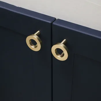 

Circle knob / Gold Ring brass Door Handles Pulls Cabinet Drawer Knobs For Furniture Hardware