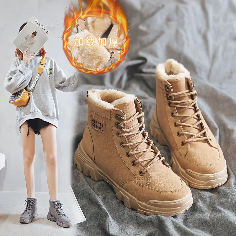 

Women Boots Winter Shoes 2019 Plus Size 40 Ankle Boots For Women Shoes Snow Botas Mujer Casual Booties Warm Winter Sneakers