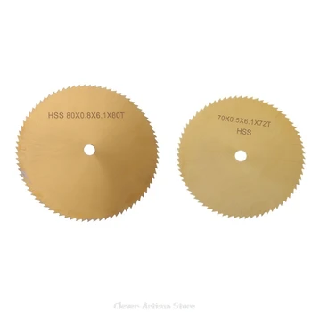 

1pc 70/80mm HSS TI-coated Circular Saw Blade Metal Woodworking Plastic Cutting 6mm Au 27 20 Dropship