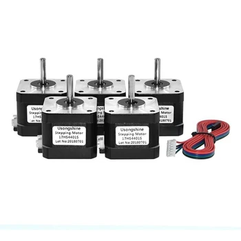 

NEW-5Pcs/Lot 17HS4401S V5 V6 4-Lead Nema17 Stepper Motor 42 Motor Nema 17 Motor 42BYGH 1.5A Motor+Line for CNC XYZ
