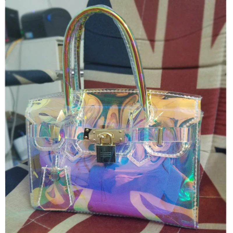 

Sac A Main Femme Transparent Bag Clear Jelly Bag PVC MINI crossbody bag of Women 2019 Clutch Shoulder Bags Small Laser Handbag