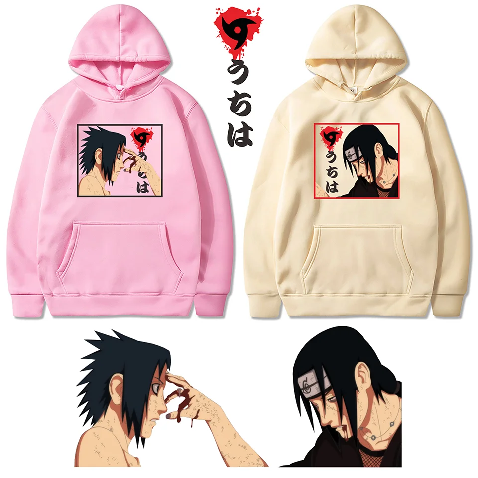 Hot Sale Naruto Anime Hoodies Uchiha Itachi Sasuke Fight Scene Printing Harajuku Sweatshirt Pullover Hoodie Hoodies Sweatshirts Aliexpress