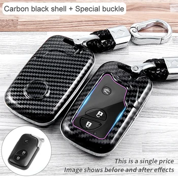 

ABS Carbon Fiber Car Remote Key Case Cover For Lexus GX400 460 ES250 ES300 IS250 RX270 LX570 Auto Key Holder Shell Accessories