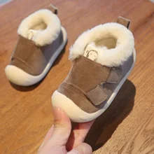 Infantil botas de inverno quente de pelúcia do bebê meninas meninos botas de neve de fundo macio antiderrapante crianças botas confortáveis da criança sapatos