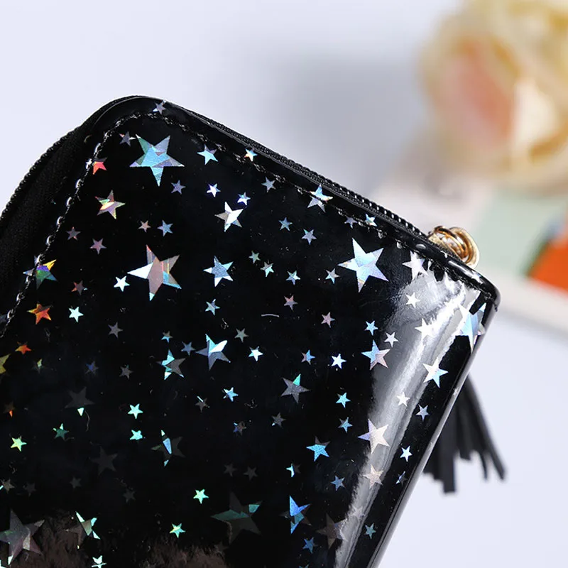 Pu Wallet Women Small Short Wallet Star Print Credit&Bank Card Holder Cute Wallets Zipper Purses Female Coin Purse Money Bag coin purse,women wallet,card wallet,coin wallet,change bag