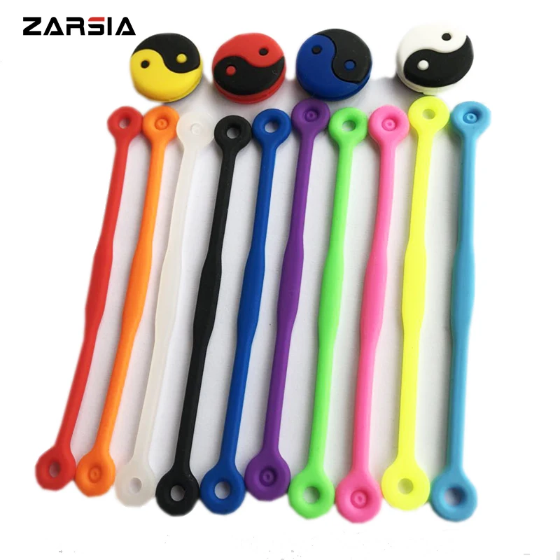 Tennis Vibration Dampener ZARSIA Silicone 10pcs Knot Smile-Expression Taiji
