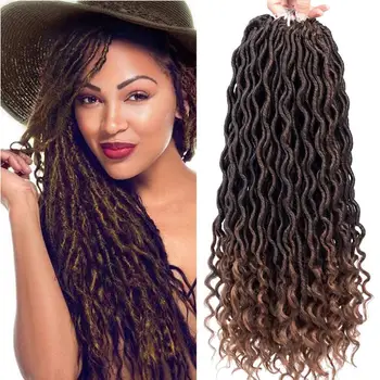 

Goddess Faux Locs Crochet Hair Extension Braids Natural Synthetic Passion Twist Braiding Hair Bulk Ombre Box Braids Dreadlocks