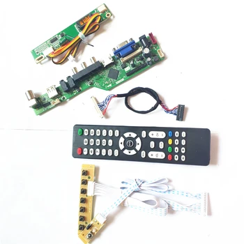 

For LP154W01-TLF1/TLF2 T.V56 drive card board HDMI VGA USB AV RF keyboard+Remote+Inverter LCD panel monitor LVDS 1CCFL 30Pin Kit
