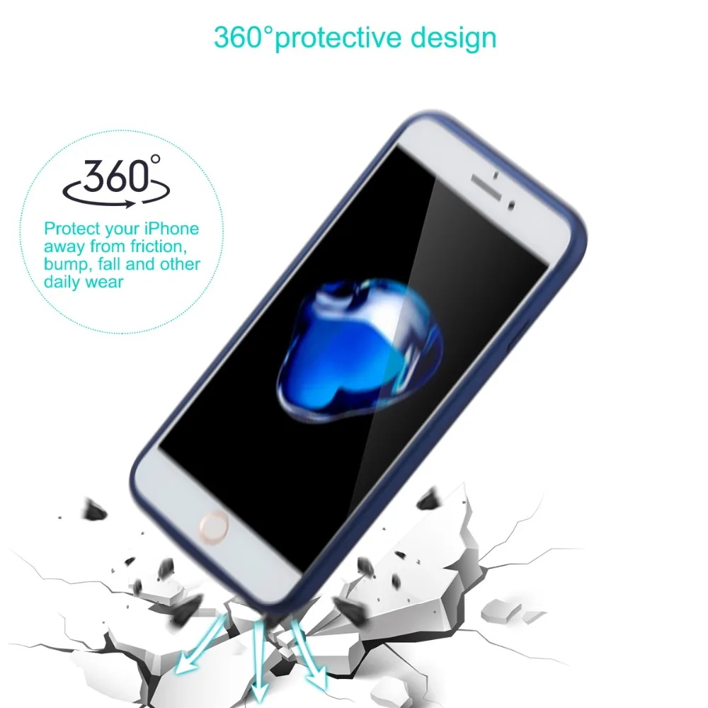 2800 мА/ч чехол для зарядного устройства для iPhone 7, внешний аккумулятор, зарядное устройство, чехол для iPhone 8
