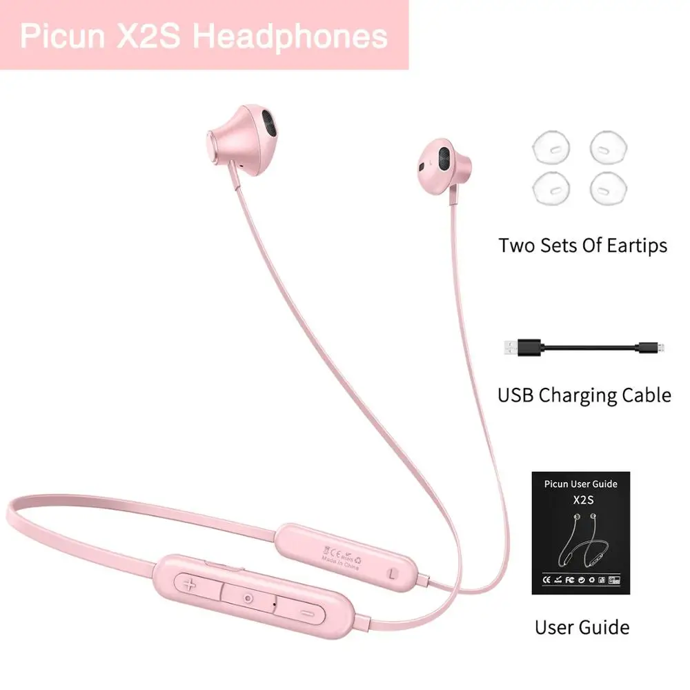 Bluetooth наушники Picun со встроенным микрофоном беспроводные легкие спортивные с
