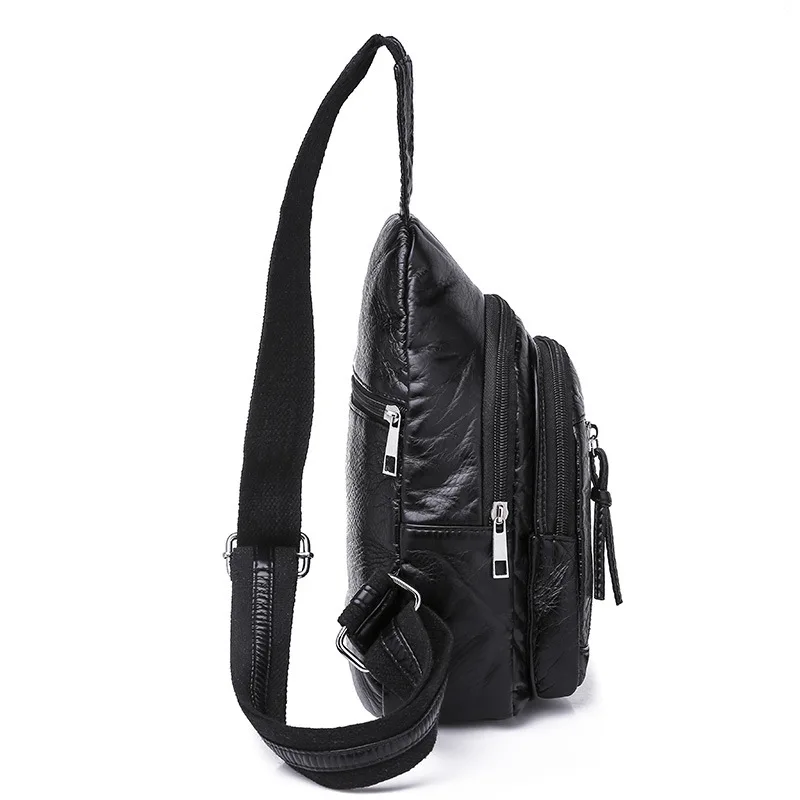 

COUPLE'S Chest Pack Versatile Outdoor Travel Chest Pack Wear-Resistant PU Bag Large Capacity Single-shoulder Bag Casual Shoulder
