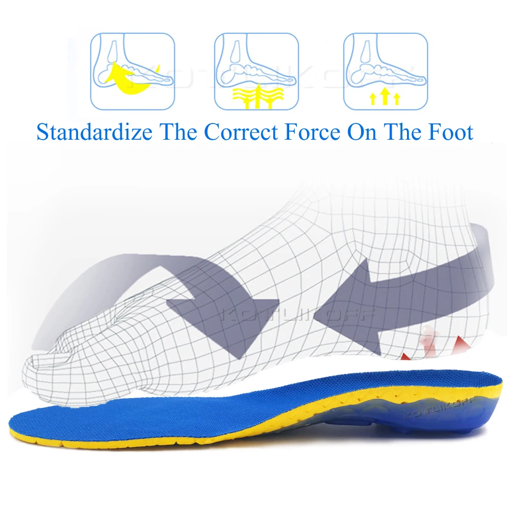 EVA Spring silicone sole insole flat feet orthotic insoles arch support orthopedic inserts Plantar Fasciitis,Feet Pain,foot care