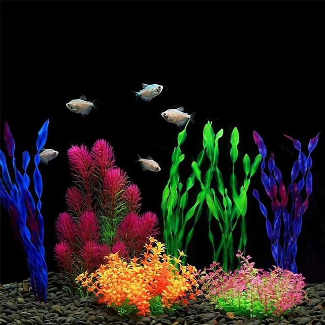 Grove Length 32cm Plant Decorations 7Pcs/Set Fish Tank Ornament Vivid  Landscaping Decor Plastic Plant Water Grass For Aquarium - AliExpress