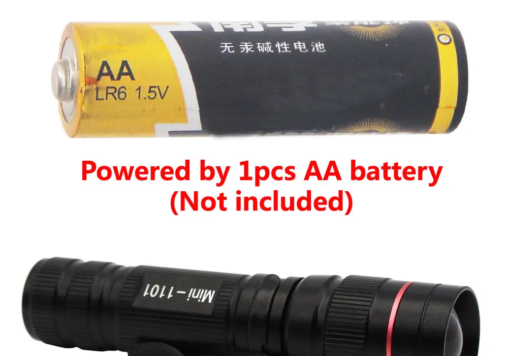 New LED Black Flashlight Torch mini Powerful Light Waterproof Lantern AA Battery Penlight Q5 Led For outdoor camping hiking